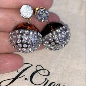 J Crew Crystal Ball Drop Earrings NWOT